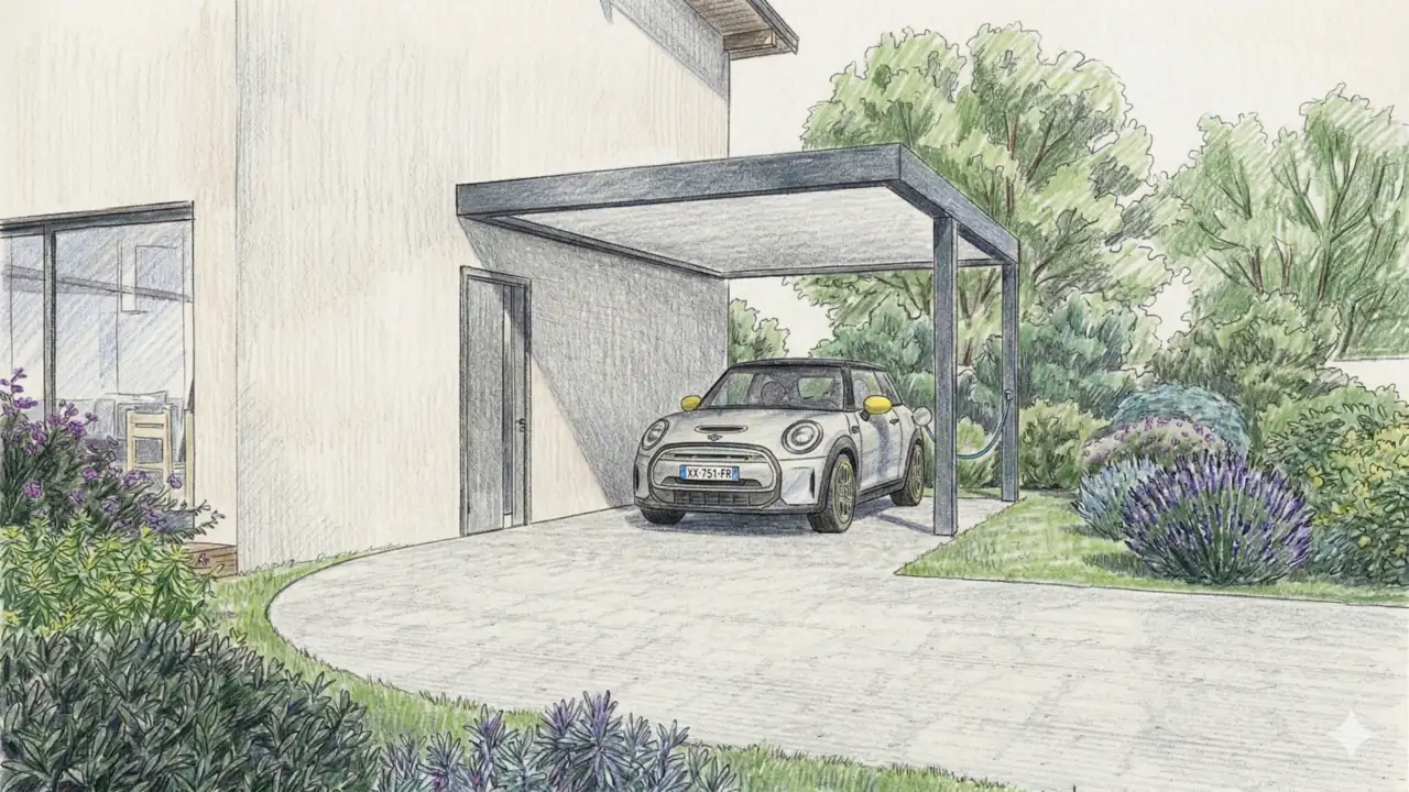 Projet de carport aluminium contemporain