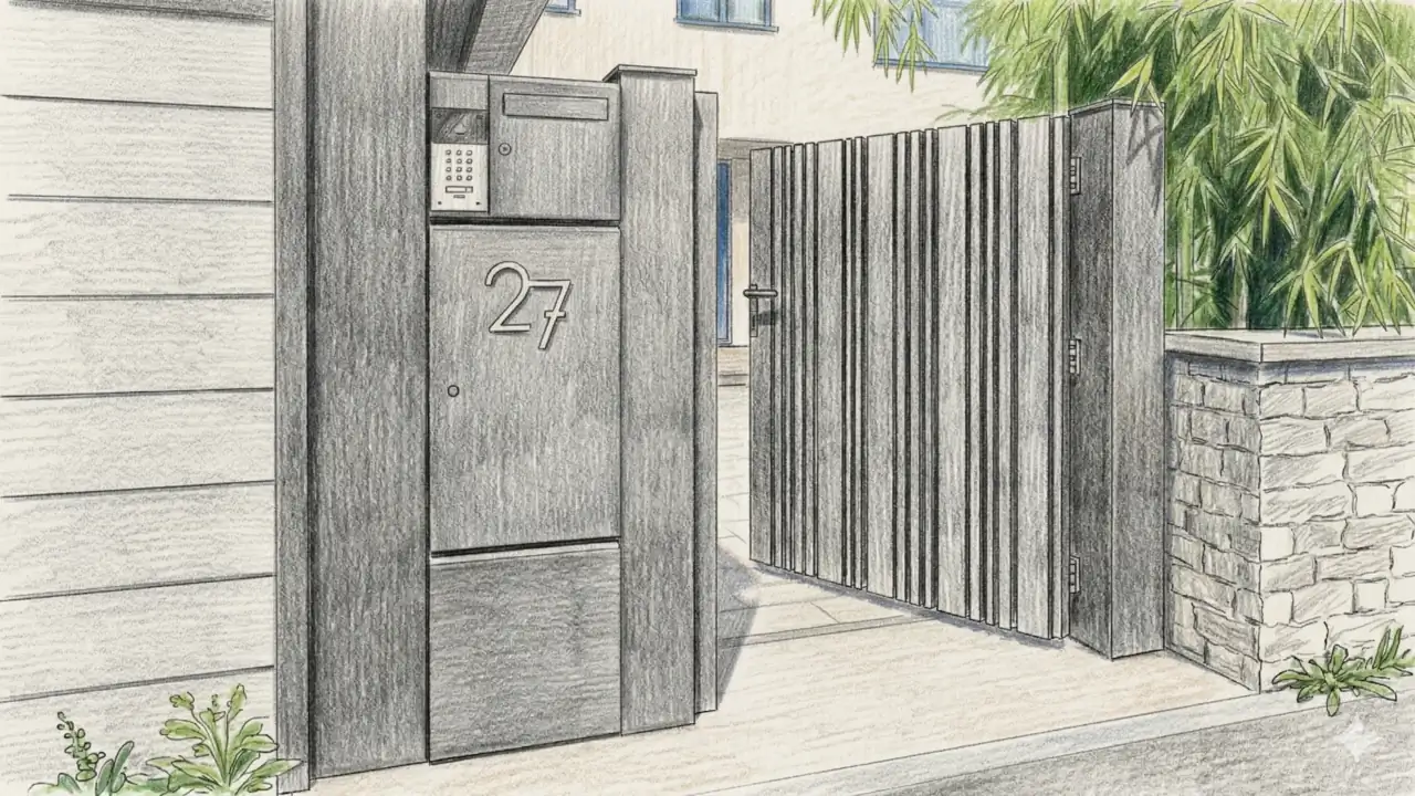 Projet de portillon aluminium contemporain